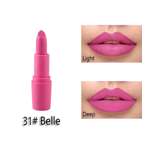 New MISS ROSE Lipstick Matte Waterproof Velvet Lip Stick 18 Colors Sexy Red Brown Pigments Makeup Matte Lipsticks Beauty Lips