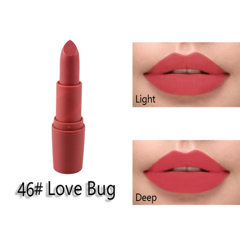 New MISS ROSE Lipstick Matte Waterproof Velvet Lip Stick 18 Colors Sexy Red Brown Pigments Makeup Matte Lipsticks Beauty Lips