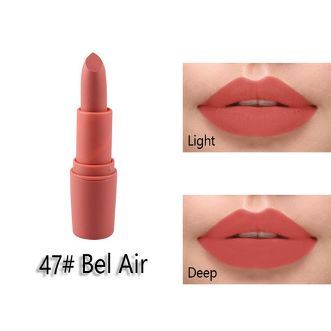 New MISS ROSE Lipstick Matte Waterproof Velvet Lip Stick 18 Colors Sexy Red Brown Pigments Makeup Matte Lipsticks Beauty Lips