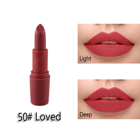 New MISS ROSE Lipstick Matte Waterproof Velvet Lip Stick 18 Colors Sexy Red Brown Pigments Makeup Matte Lipsticks Beauty Lips