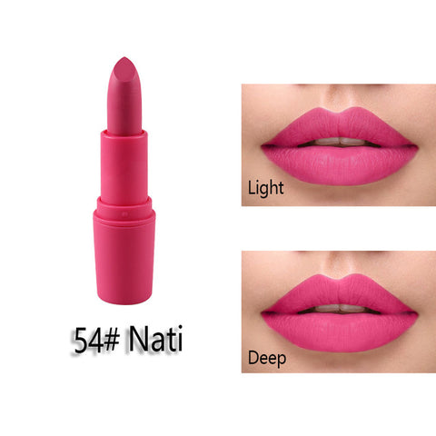 New MISS ROSE Lipstick Matte Waterproof Velvet Lip Stick 18 Colors Sexy Red Brown Pigments Makeup Matte Lipsticks Beauty Lips