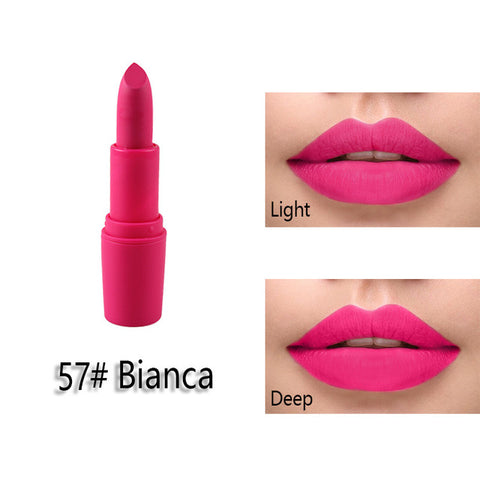 New MISS ROSE Lipstick Matte Waterproof Velvet Lip Stick 18 Colors Sexy Red Brown Pigments Makeup Matte Lipsticks Beauty Lips