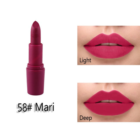 New MISS ROSE Lipstick Matte Waterproof Velvet Lip Stick 18 Colors Sexy Red Brown Pigments Makeup Matte Lipsticks Beauty Lips