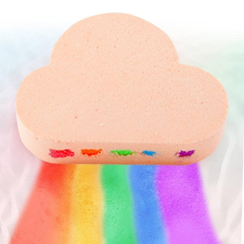 Natural Skin Care Cloud Shape Rainbow Bath Bubble Exfoliating Moisturizing Bath Ball Bombs Skin Care Romantic Bath Salt