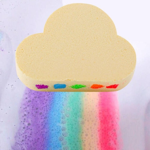 Natural Skin Care Cloud Shape Rainbow Bath Bubble Exfoliating Moisturizing Bath Ball Bombs Skin Care Romantic Bath Salt