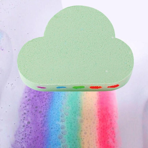 Natural Skin Care Cloud Shape Rainbow Bath Bubble Exfoliating Moisturizing Bath Ball Bombs Skin Care Romantic Bath Salt