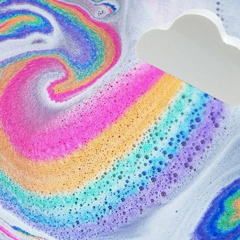 Natural Skin Care Cloud Shape Rainbow Bath Bubble Exfoliating Moisturizing Bath Ball Bombs Skin Care Romantic Bath Salt