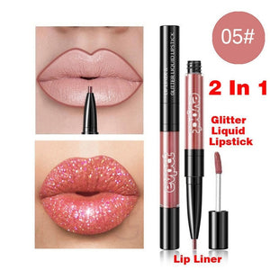 Diamond Liquid Lipstick Matte Red Lip Long Lasting Waterproof Make Up Lip Stick Nude Pink Lips Liner Pencil Gloss Makeup YXL