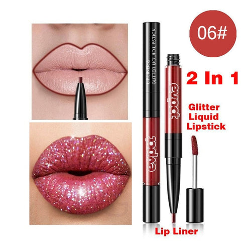 Diamond Liquid Lipstick Matte Red Lip Long Lasting Waterproof Make Up Lip Stick Nude Pink Lips Liner Pencil Gloss Makeup YXL